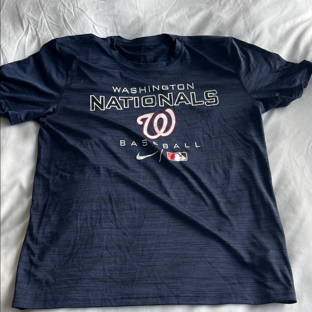 Nike Washington Nationals Navy Blue Short Sleeve Tee